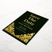 Elegant Green und Gold Folieneinladung (Gedreht)