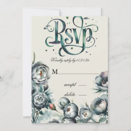 Elegant Green und Gray Bouquet Save the Date Invit Einladung