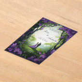 Elegant Green & Violet Acrylic Wedding Invitation Acryleinladungen (Ablage )