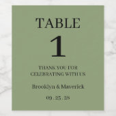 Elegant Green Wedding Weinetikett (Einzelnes Label)
