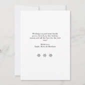 Elegant Green White 4 Foto Collage Weihnachten (Rückseite)