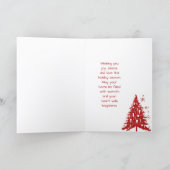 Elegant Green & White Christmas Greeting Card Einladung (Innenseite)