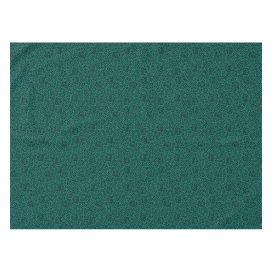 Elegant Green William Morris Style Floral Damask Tischdecke (Vorderseite (Horizontal))