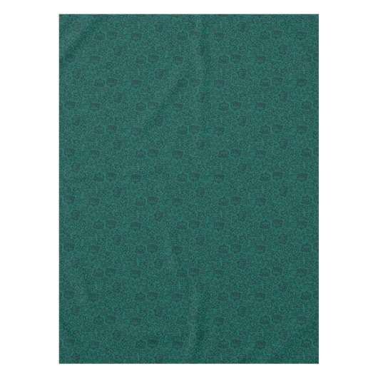 Elegant Green William Morris Style Floral Damask Tischdecke (Vorderseite)