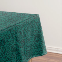 Elegant Green William Morris Style Floral Damask