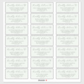 Elegant Greenerate Coordinate Guest Address Labels (Blatt)