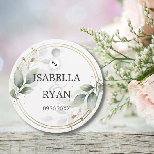 ELEGANT Greenerenerity Blätter Gold Wedding Vielen Geschenkanhänger