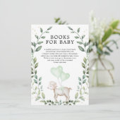 Elegant Greenerity Lamb Spring Sheep Books for Bab Begleitkarte (Stehend Vorderseite)