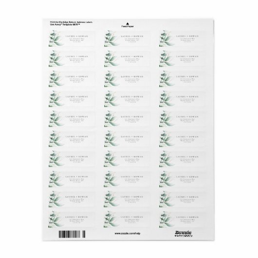 Elegant Greenerity Return Address Label (Vorne)