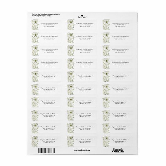 Elegant Greenerity Return Address Label (Vorne)