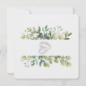 Elegant Greenerity Save the Date Hochzeit Einladun (Rückseite)