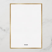 Elegant Greenerity Script Wedding Folieneinladung (Rückseite)