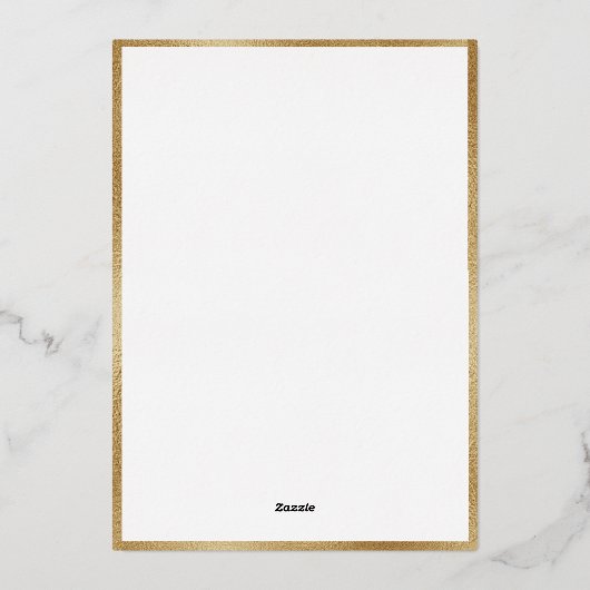 Elegant Greenerity Script Wedding Folieneinladung (Rückseite)