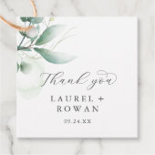 Elegant Greenerity Vielen Dank für Ihre Unterstütz Geschenkanhänger (Vorderseite)