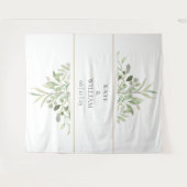 Elegant Greenerity Wedding Foto Stand Hintergrund Wandteppich (Vorderseite (Horizontal))