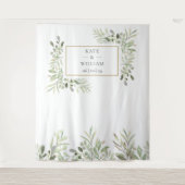 Elegant Greenerity Wedding Foto Stand Hintergrund Wandteppich (Vorderseite)