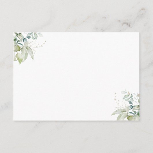 Elegant Greenerity Wedding Join Us Empfang Begleitkarte (Rückseite)
