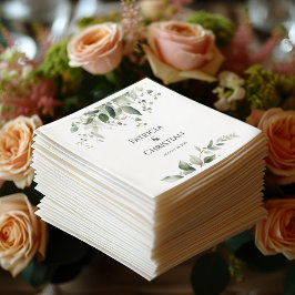 Elegant Greenerity Wedding Paper Napkins Serviette