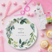 Elegant Greenerity Wedding Paper Plate Pappteller (Party)