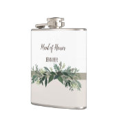 Elegant Greenerity Wedding Party Celebration Flachmann (Links)