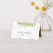 Elegant Greenerity Wedding Platzkarte (Rückseite)