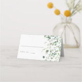 Elegant Greenerity Wedding Platzkarten (Vorderseite)