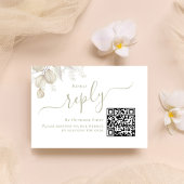 Elegant Greenerity Wedding RSVP Response Karte