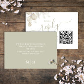 Elegant Greenerity Wedding RSVP Response Karte