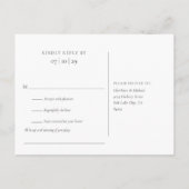 Elegant Greenerity Wedding Song Request UAWG Einladungspostkarte (Rückseite)