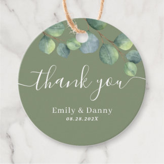Elegant Greenerity Wedding Welcome Bag Fevor Tags Geschenkanhänger