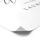 Elegant Greenerity Wedding Welcome Poster (Ecke)