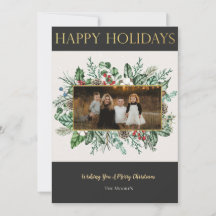 Elegant Greenerity Weihnachtskarte