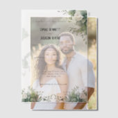 Elegant Greenery Acrylic Wedding Einladung (Versatz (Ehepaar))