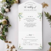 Elegant Greenery All in One Wedding Invite All In One Einladung