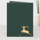 Elegant Greenery Arch Script Foto Weihnachten Karte (Rückseite)