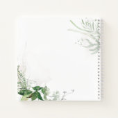 Elegant Greenery Baby Shower Gästebuch Notizblock (Rückseite)