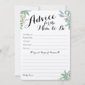 Elegant Greenery Baby Shower Vorhersagen & Ratschl (Vorderseite)