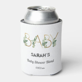 Elegant Greenery Baby Slogan Floral Baby Shower Dosenkühler