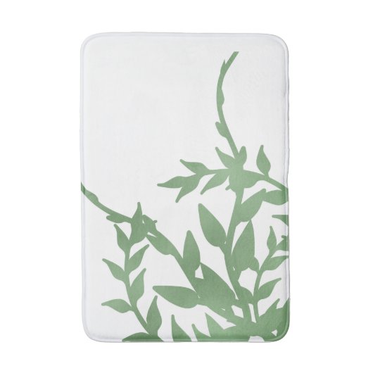 Elegant Greenery Badematte (Vorderseite Vertikal)