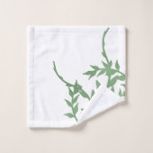 Elegant Greenery Badhandtuch Set (Waschlappen)