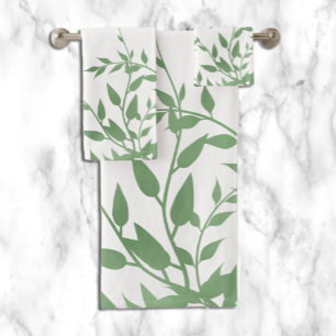 Elegant Greenery Badhandtuch Set