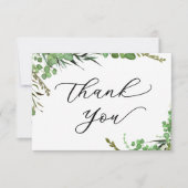 Elegant Greenery Beruflich Dankeschön Card (Vorderseite)