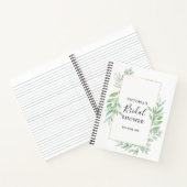 Elegant Greenery Blätter Brautparty Gift List Notizblock (Innenseite)