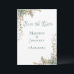 Elegant Greenery Bloral Script Wedding Save The Date<br><div class="desc">So eine schöne,  schlichte Hochzeit Save the Date. Ich glaube,  weniger ist mehr,  und das ist ein perfektes Beispiel. Lieblich. Die 2 Farben Grün und Weiß machen dieses elegante klassische Ambiente zu einem besonderen Erlebnis. Sauber und stilvoll. So einfach,  aber elegant.</div>