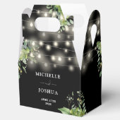 Elegant Greenery Bloral String Lights Wedding Geschenkschachtel (Geöffnet)