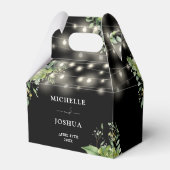 Elegant Greenery Bloral String Lights Wedding Geschenkschachtel (Vorderseite)