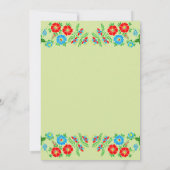 Elegant Greenery Blue Rote Rosen Blumenhochzeit Save The Date (Rückseite)