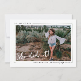 Elegant Greenery Boho Bläserner Graduiertenparadie Einladung