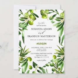 Elegant Greenery Boho Country Wedding Einladung