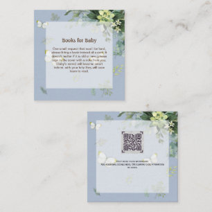 Elegant Greenery Book Request Poem Boys oder Girls Mitteilungskarte